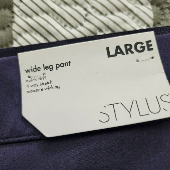 Stylus Women's Wide-Leg Quick-dri Moisture Wicking Pull-On Pants Size Large - Picture 5 of 8